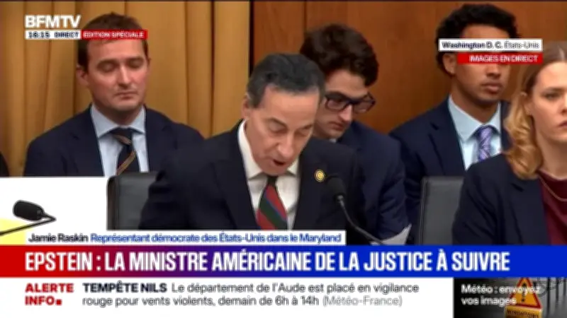 Affaire Epstein: Un élu démocrate accuse la ministre de la Justice de protéger les criminels