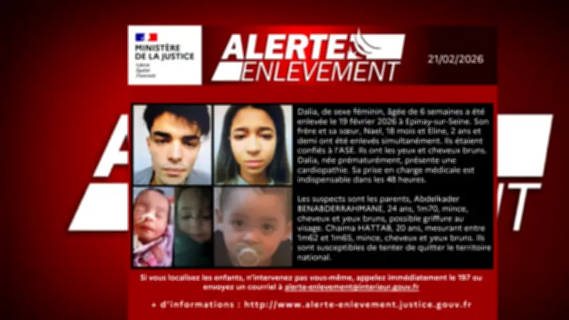 Alerte enlèvement levée : le bébé retrouvé à Lille, ses frère et sœur toujours recherchés