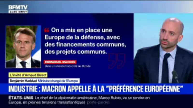 Benjamin Haddad appelle l'Europe à sortir de sa naïveté industrielle
