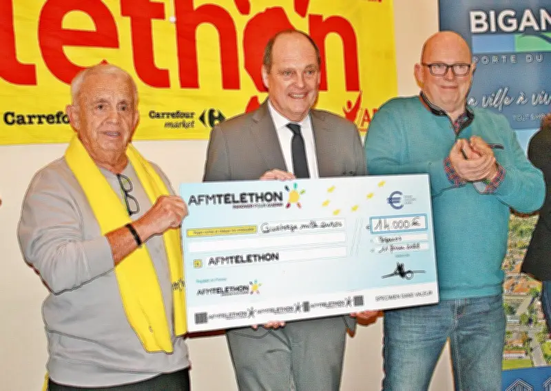 Biganos mobilise 13 452 euros pour le Téléthon grâce à un élan associatif exceptionnel