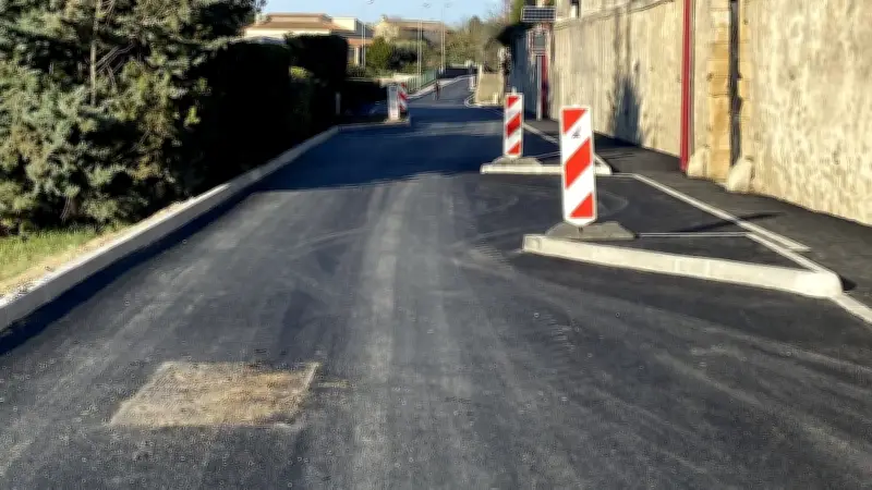 Blauzac : la rue De la Madone transformée par d'importants travaux d'aménagement