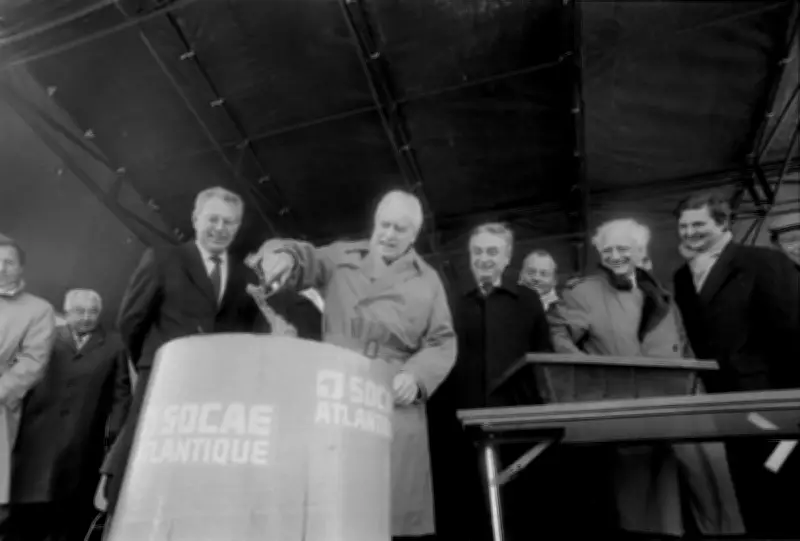 Bordeaux : la pose de la première pierre du vélodrome historique en 1988