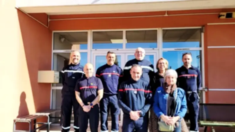 Cathy Ville Chaulet rencontre le nouveau directeur du Sdis Gard au centre de secours de Barjac