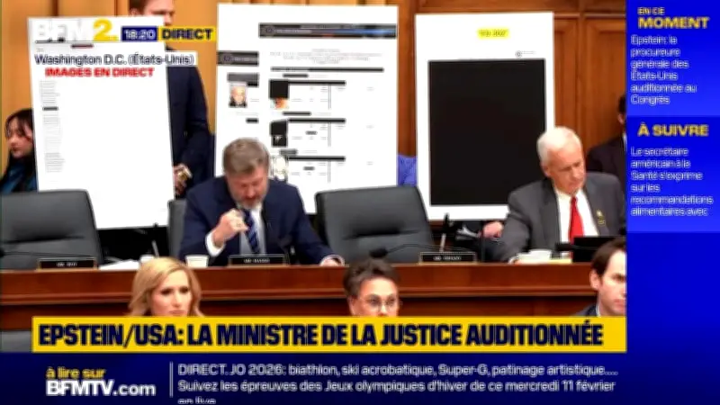 Échanges tendus entre Pam Bondi et Thomas Massie sur les dossiers Epstein