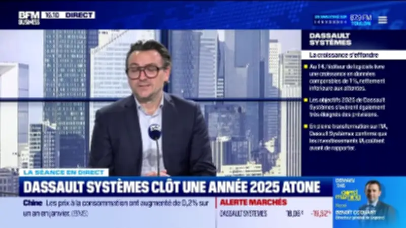 Dassault Systèmes plonge en Bourse, pénalisé par ses retards en intelligence artificielle
