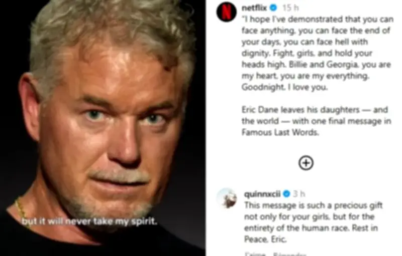 Eric Dane, ex-star de Grey's Anatomy, livre un ultime message poignant à ses filles