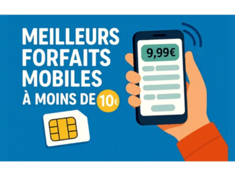 Forfaits mobiles à moins de 10€ : le marché explose avec des offres jusqu'à 200 Go