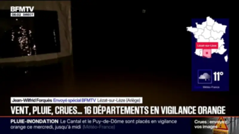 Fortes pluies en Ariège : des cours d'eau débordent après une nuit d'intempéries