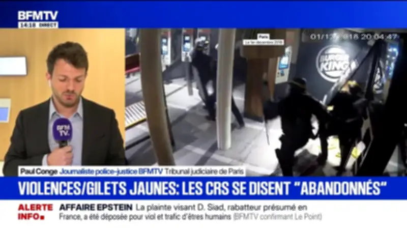 Gilets jaunes matraqués dans un Burger King : un commandant présente ses excuses