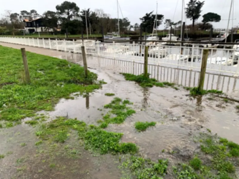 Inondations à Lanton : sols détrempés et débordements après les intempéries