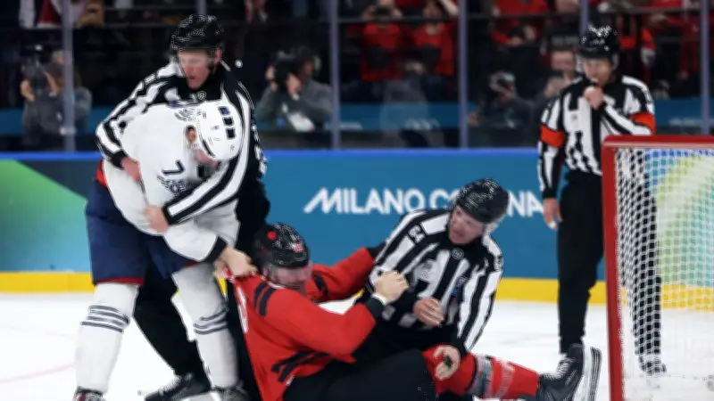 JO d'hiver 2026 : le hockeyeur français Pierre Crinon suspendu après une bagarre avec un Canadien