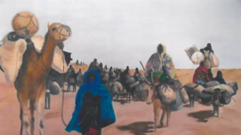 Joël Gato expose ses toiles inspirées de l'actualité à la médiathèque de Saint-Aunès