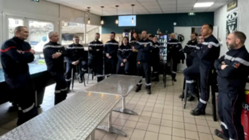 Le colonel Paletti, nouveau directeur du SDIS du Gard, visite le centre de secours de La Grand-Combe