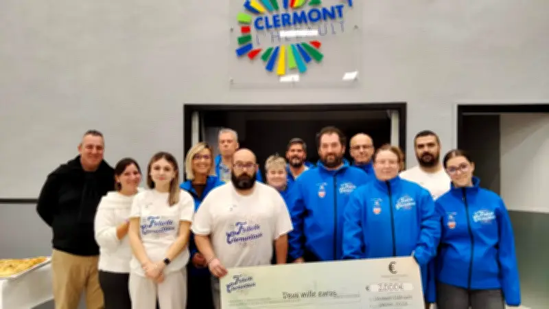 Le comité des fêtes de Clermont-l'Hérault collecte 2 000 € pour le Téléthon