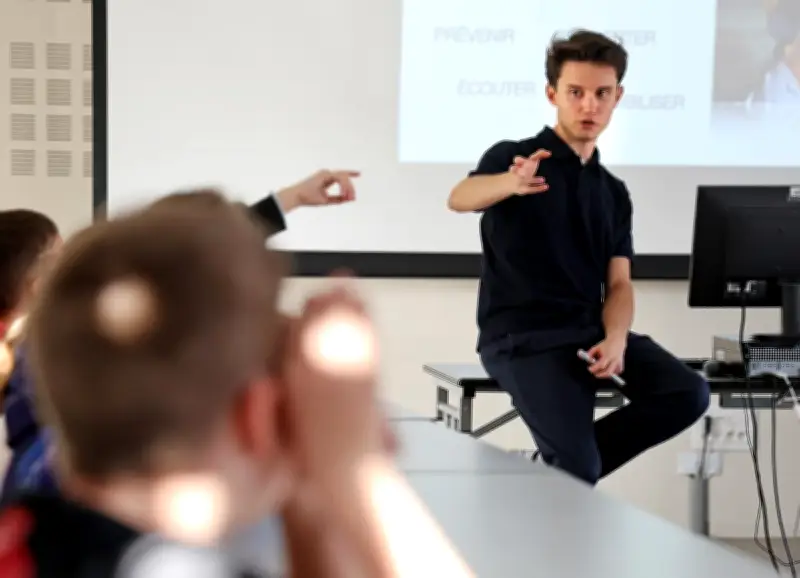 Élian Potier, ambassadeur anti-harcèlement, sensibilise les collégiens de Mugron