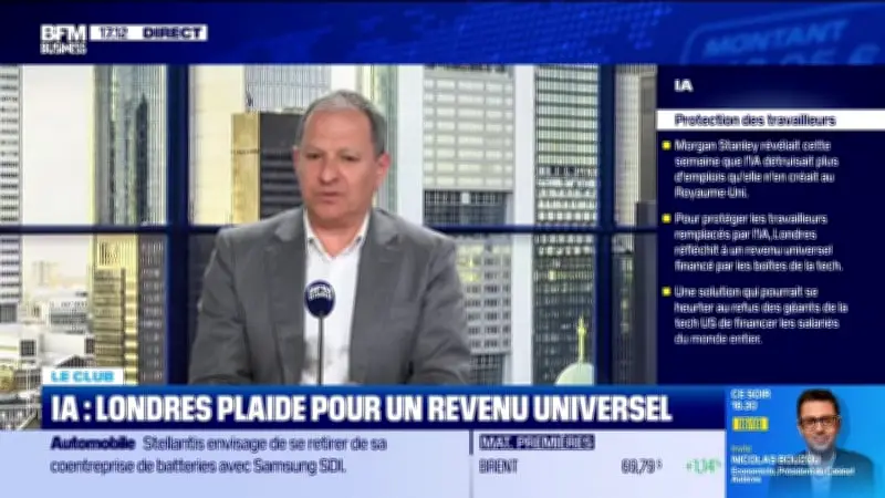 Londres plaide pour un revenu universel financé par l'intelligence artificielle