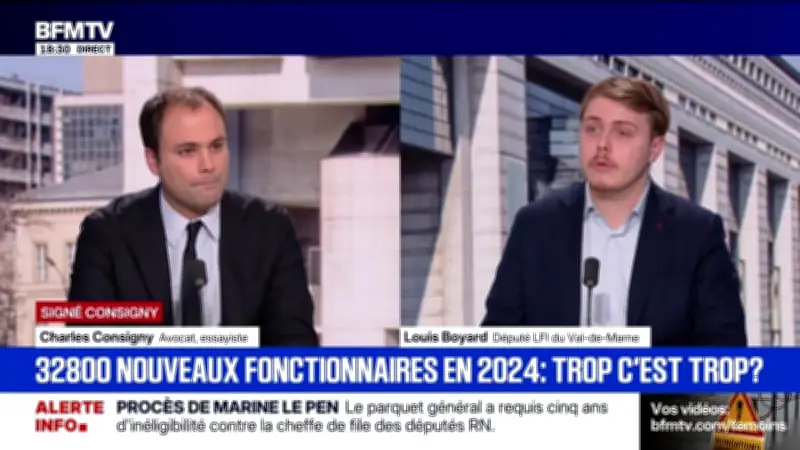 Louis Boyard (LFI) défend l'embauche de fonctionnaires pour améliorer les services publics
