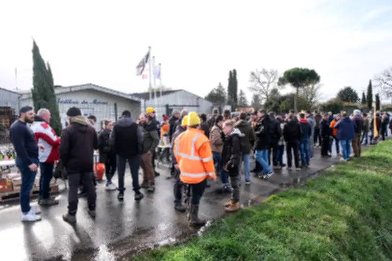 Manifestation calme de viticulteurs à Sireuil pour exiger le respect des contrats