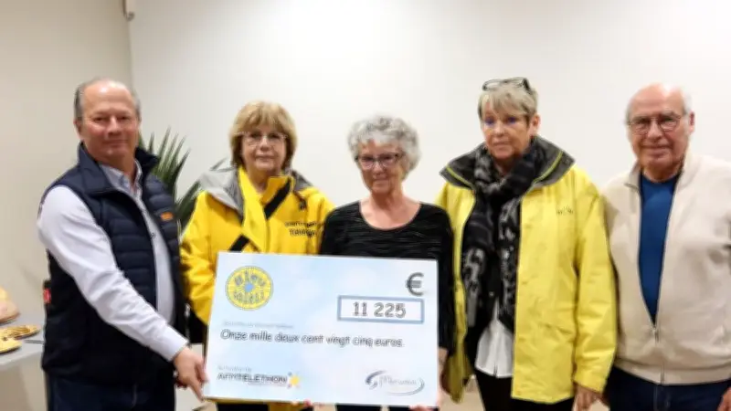 Marseillan : un chèque de 11 225 € pour le Téléthon malgré les intempéries