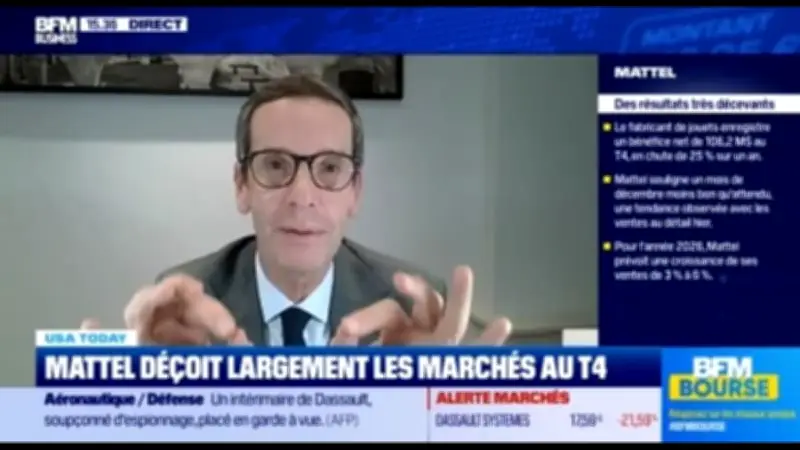 Mattel en chute libre : une séance boursière catastrophique après des résultats décevants