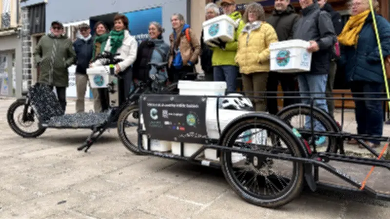 Millau : Causse compost lance la collecte de biodéchets à vélo dans les restaurants
