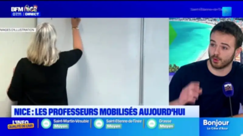 Mobilisation des enseignants à Nice pour défendre leurs conditions de travail