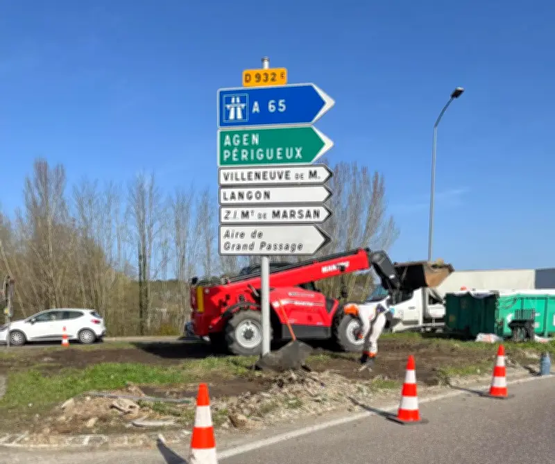 Mont-de-Marsan : nettoyage des déchets amiantés laissés par les agriculteurs en colère