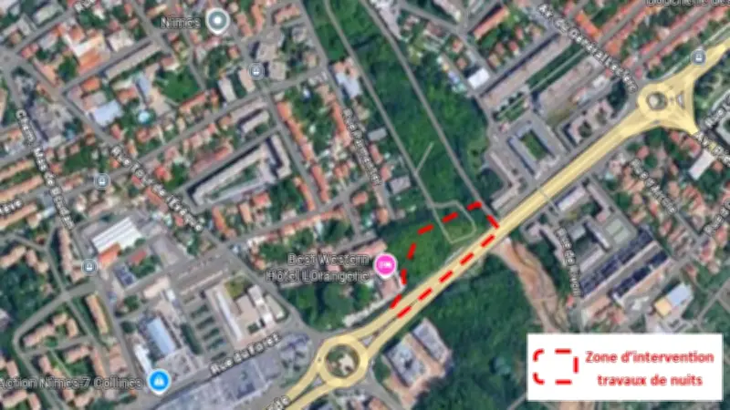 Nîmes : travaux nocturnes sur le boulevard Allende pour le parc Jacques-Chirac
