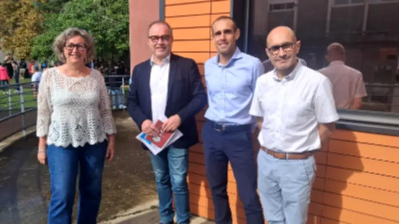 Nouvelle-Aquitaine : visite de Renaud Lagrave dans les lycées de Mont-de-Marsan