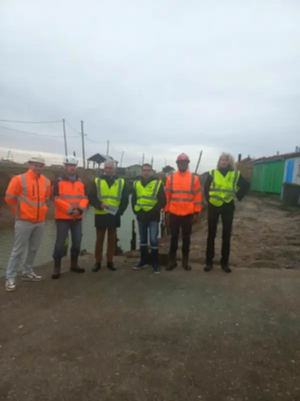 Port de la Baudissière : travaux de sécurisation et chemin piétonnier en cours