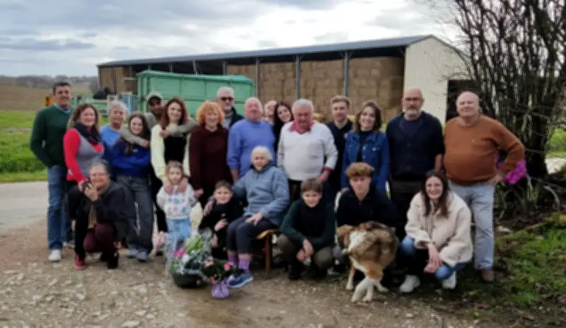 Régine Comby fête ses 90 ans à la ferme familiale du Mérilhan