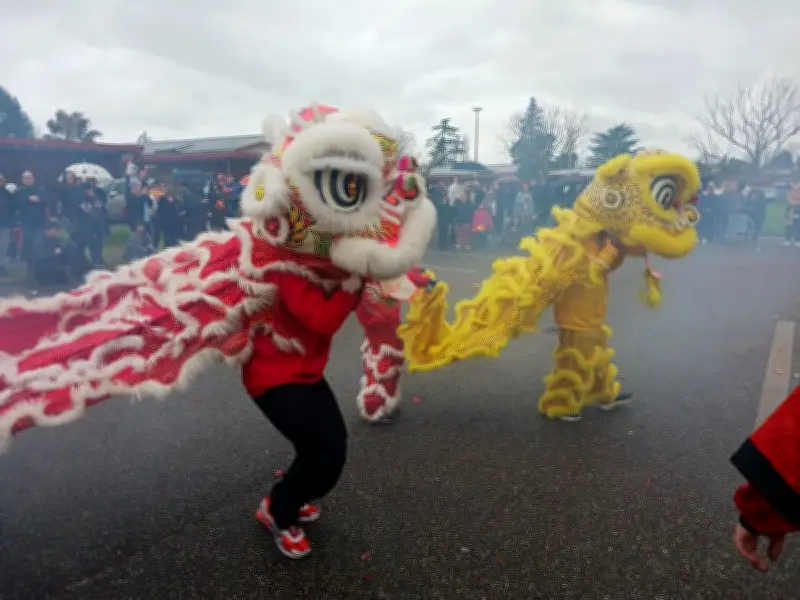 Sainte-Livrade-sur-Lot célèbre le Têt avec la danse du dragon traditionnelle