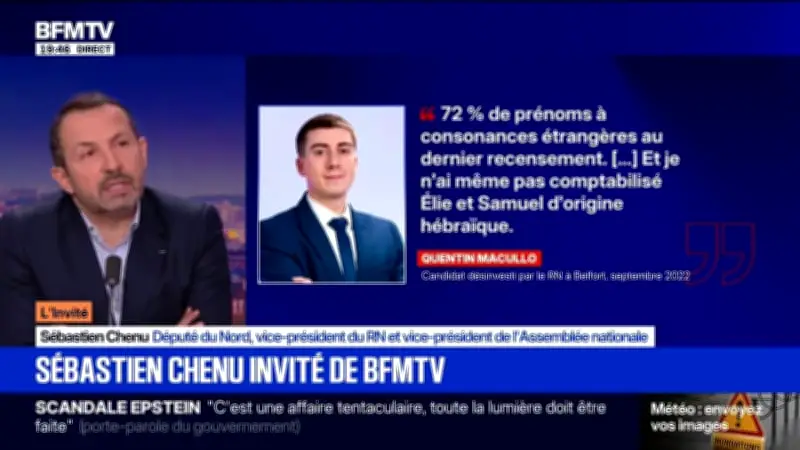 Sébastien Chenu (RN) sur les candidats problématiques : « On les débranche »