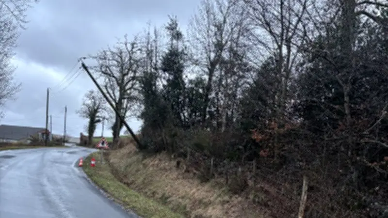 Tempête Nils : 6 500 foyers toujours privés d'électricité en Aveyron ce vendredi