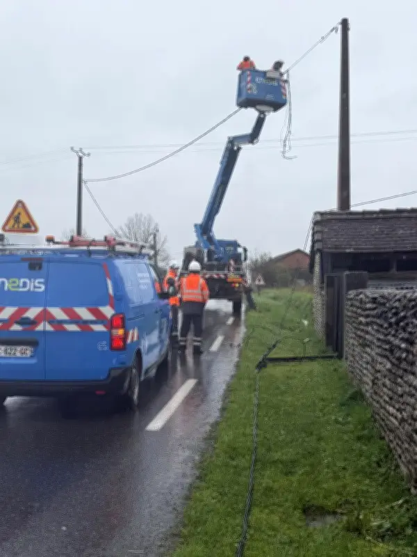 Tempête Nils : les équipes d'Enedis mobilisées pour rétablir l'électricité dans les Pyrénées-Atlantiques