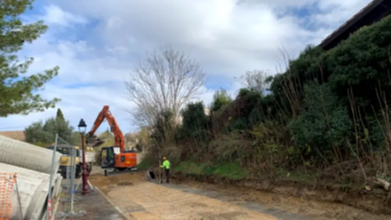 Travaux d'aménagement au chemin du Moulin à Poilhes : circulation perturbée