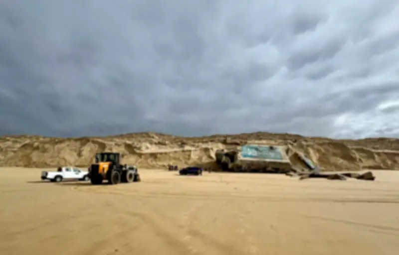 Un blockhaus s'effondre au Cap Ferret, révélant des obus de la Première Guerre mondiale