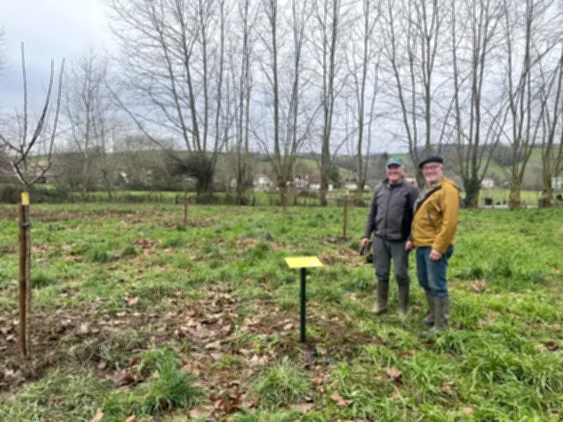 Un verger pour pèlerins voit le jour sur les berges de la Nivelle grâce à des associations locales