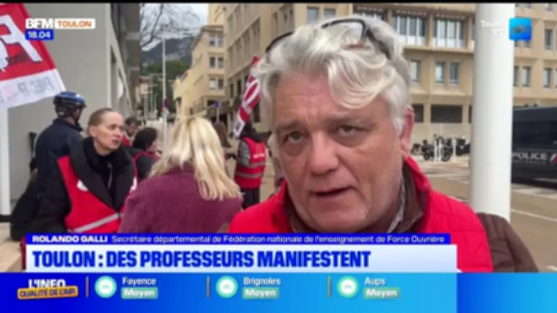 Une semaine après le drame de Sanary, les enseignants manifestent à Toulon