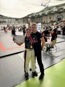 Auxane Lavoine conserve son titre de championne de France de kickboxing à Bondy