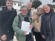 Bruno Beaudouin présente ses colistiers pour la liste Alternative Maritaise à Sainte-Marie