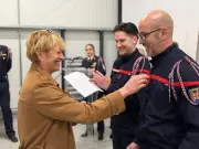 Cérémonie de la Sainte-Barbe à Castillonnès : hommage aux pompiers et nouvelles recrues
