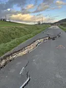 Glissement de terrain majeur sur la route de Massels : fermeture prolongée entre Frespech et Auradou