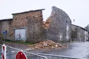 Tempête Nils : un mur s'effondre à Augignac, la route fermée et des coupures de courant