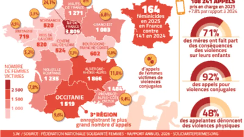 3919 : un triste record d'appels pour violences faites aux femmes en 2025