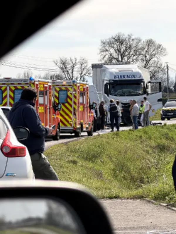 Accident frontal grave à Garlin : un blessé en urgence absolue, la route fermée