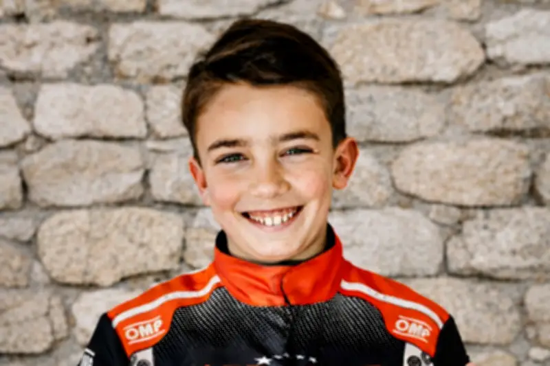 Andrea Deperetti, 12 ans, double champion régional de karting, vise le niveau national