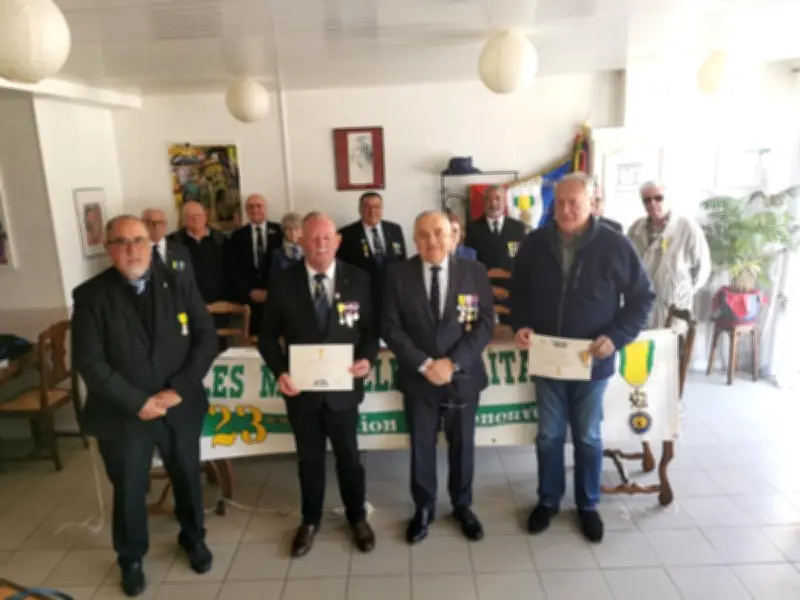 Assemblée générale de la section des médaillés militaires présidée par le maire du Lédat