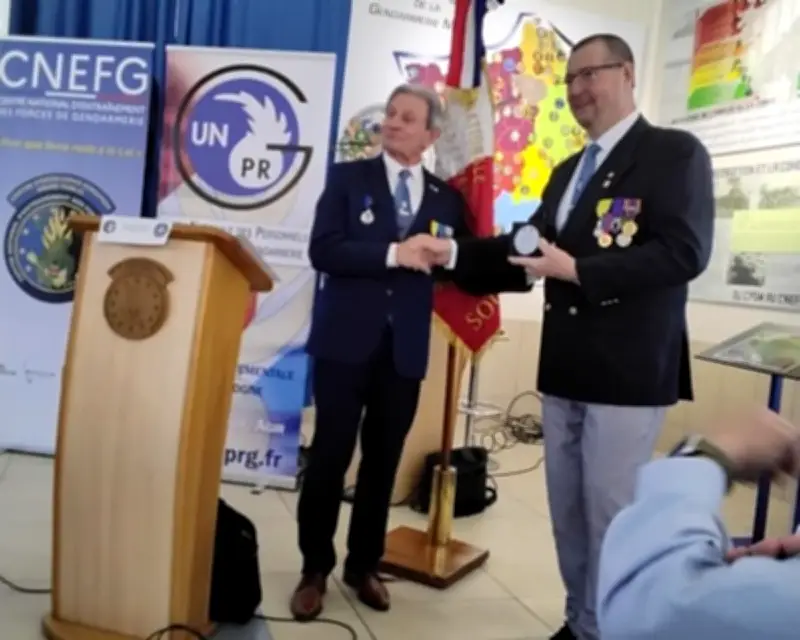 Assemblée générale de l'UNPRG Dordogne : passation de pouvoir et hommage à un gendarme