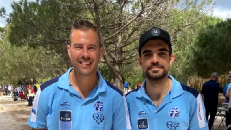 Collorgues accueille les champions de pétanque Dylan Rocher et Diego Rizzi